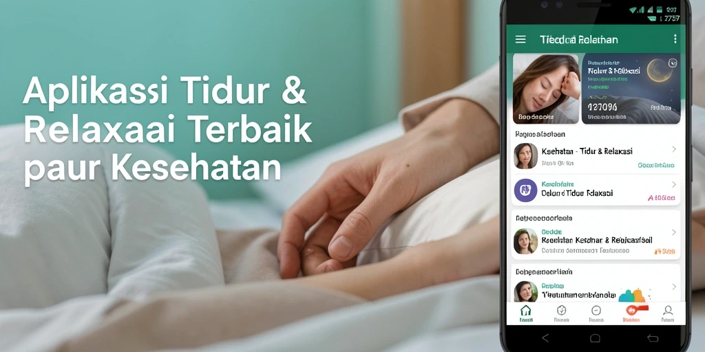 Tampilan antarmuka yang sederhana dan menenangkan dari aplikasi Tidur & Relaksasi.