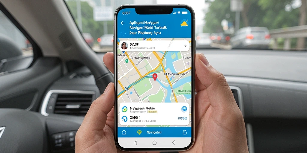 Tampilan antarmuka aplikasi Navigasi Mobil 666F yang user-friendly.