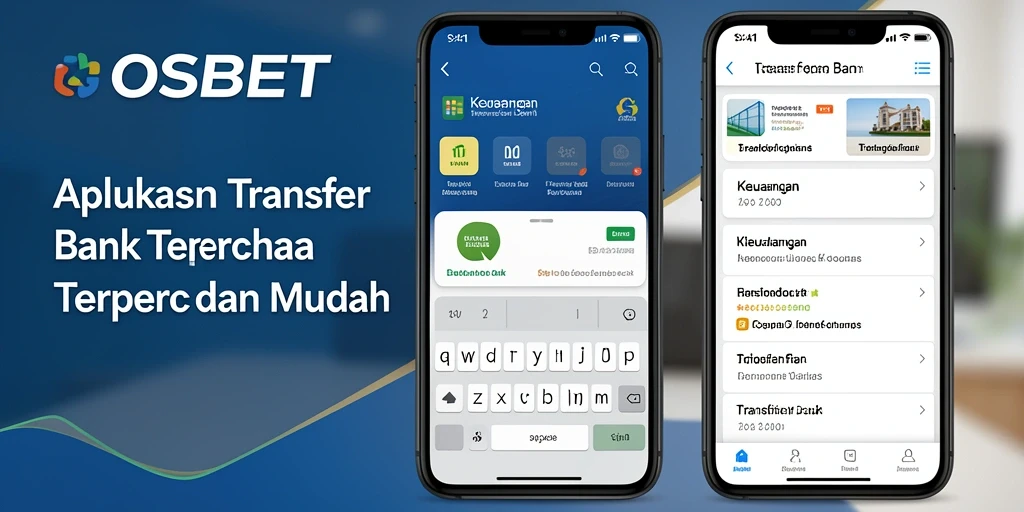 Antarmuka intuitif aplikasi Transfer Bank IOSBET.
