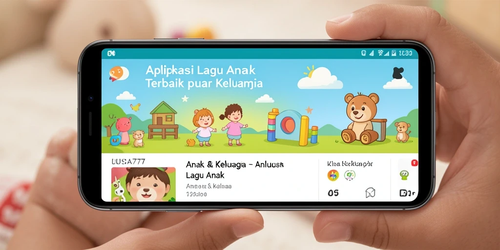 Tampilan antarmuka LUSA777 yang menarik dengan lagu anak.