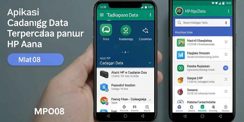 Antarmuka aplikasi MPO08 untuk cadangan data yang aman dan efisien.