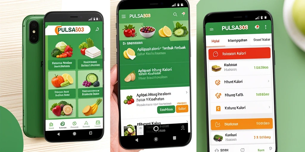 Antarmuka PULSA303 yang memudahkan pengguna menghitung kalori.