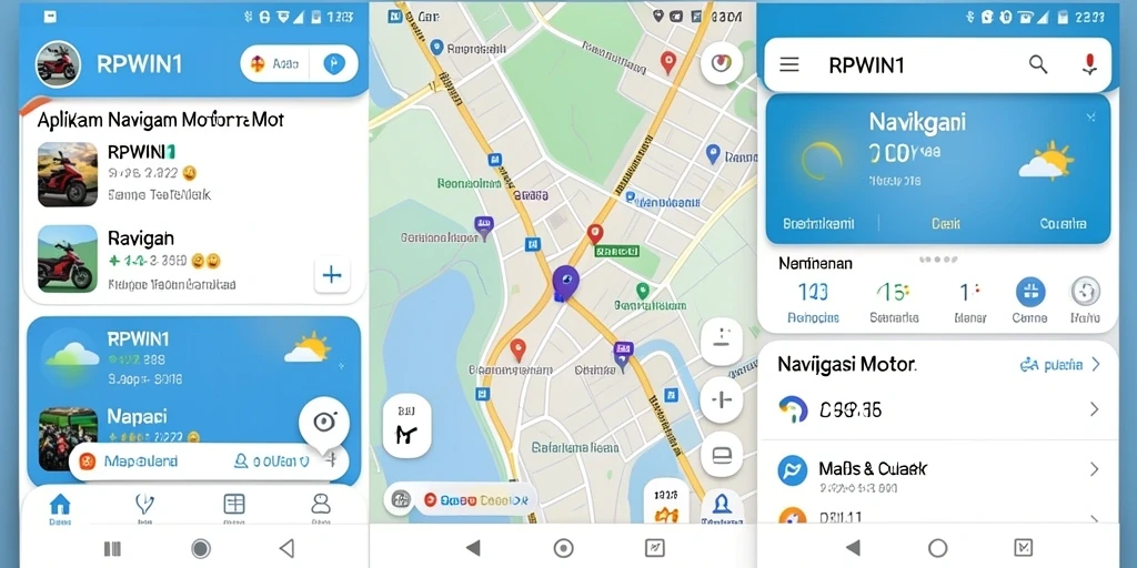 Antarmuka aplikasi RPWIN1 yang user-friendly untuk navigasi motor.
