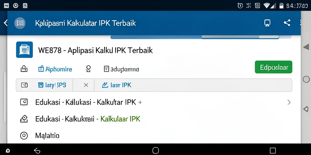 Tampilan antarmuka aplikasi Kalkulator IPK WE878 yang intuitif.